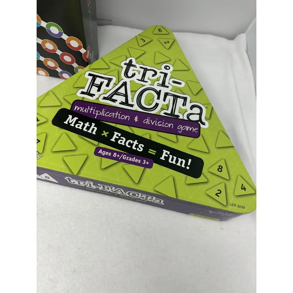 Lot of 4 Math Games Prime Club tri-FACTa Cross Math Homeschool Classroom Learnin
